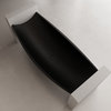 ALFI brand HammockTub2-BM Black Matte 71" Solid Resin Suspended Hammock Bathtub