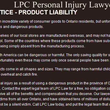 Personal Attorney Lawyer Bolton ON - LPC Personal Injury Lawyer (800) 965-3402