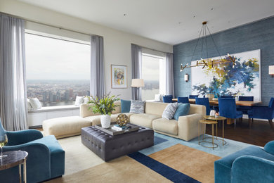 Living room - contemporary living room idea in Miami