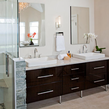 Modern Eclectic Master Bathroom- North Wales, PA