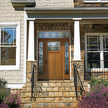 Leaded Glass Craftsman Front Door