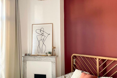 Exemple d'une chambre craftsman.
