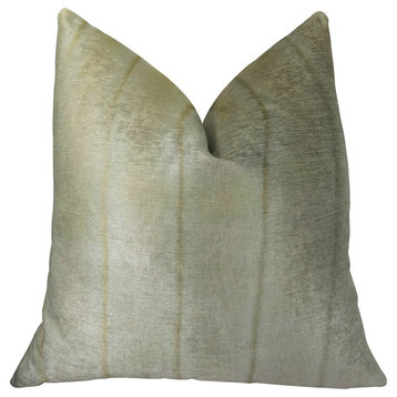 Lavish Mink Ivory Off White Handmade Luxury Pillow, 24"x24"
