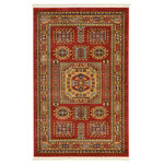 Unique Loom - Unique Loom Red Bardiya Sahand 3' 3 x 5' 3 Area Rug - Our Sahand Collection brings the authentic feel of Persia into your home. Not only are these rugs unique, they can also be used in a variety of decorative ways. This collection graciously blends Persian and European designs with today's trends. The mixture of bright and subtle colors, along with the complexity of the vivacious patterns, will highlight any area in your house.