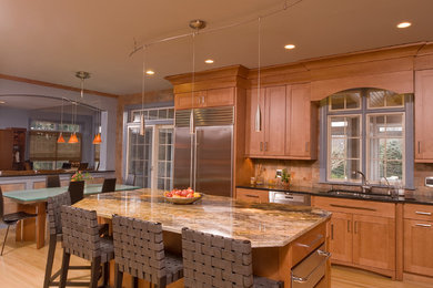 Elegant kitchen photo in New York