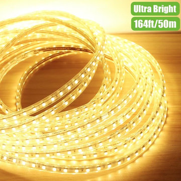 110-120 V AC Flexible LED Strip Light Kit, Warm White, 3000 Units 5050 SMD LEDs,