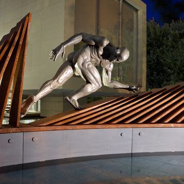 Critical Mass - A Bronze & Corten Garden Sculpture