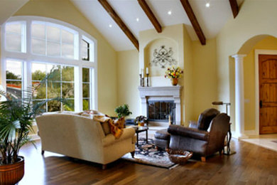 Living room - mediterranean living room idea in San Francisco