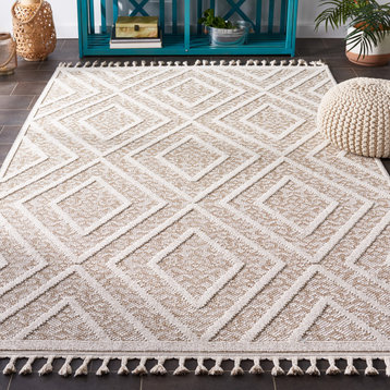 Safavieh Global Collection GLB218B Rug, Light Beige/Brown, 6'7" X 6'7" Square