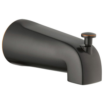 Slip on Pull-up Wall Mount Tub Diverter Spout, Oil Rubbed Bronze