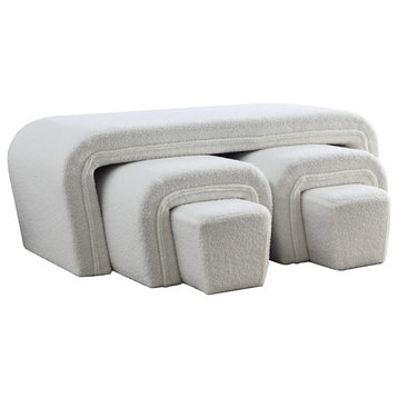 Gewnee Contemporary Upholstered Nesting Bench