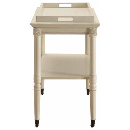 Acme Frisco Serving Cart Antique White Finish