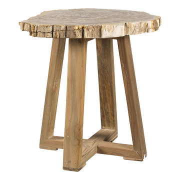 IBIZA PETRIFIED WOOD END TABLE
