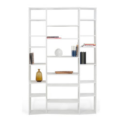 Valsa Composition 2012-002 Shelving Unit in White - Bookcases