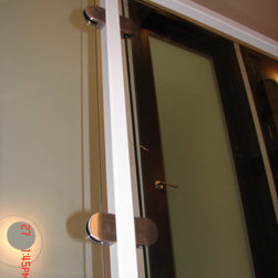 Steel stairs with glass panel - Products