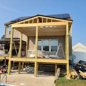 Screen porch build, deck build & extension