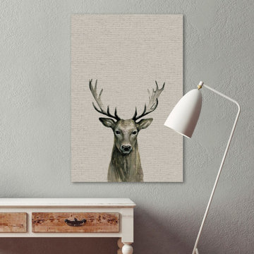 "Staring Buck II" Painting Print on Wrapped Canvas