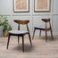 Issaic Mid-Century Modern Dining Chairs, Charcoal/Walnut, Set of 2