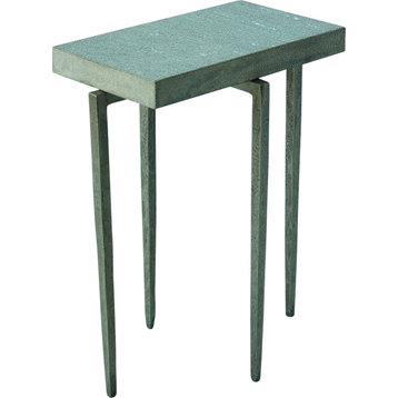 Laforge Accent Table - Natural Iron, Iron, Flamed Granite