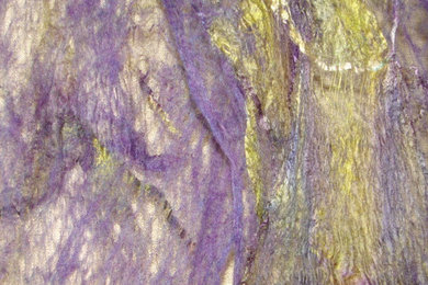Cobweb felted wool and silk table runner