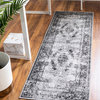 Transitional Belle Area Rug, Circle Gray, 7'x10'