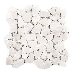 Exotic Glass STO 148 Snowy Owl - Tile