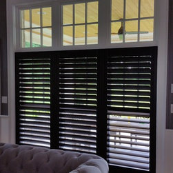 Black Plantation Shutters - Interior Shutters
