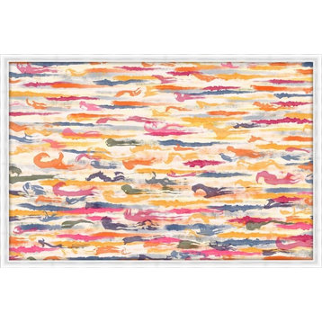 "Abstract Waves", Decorative Wall Art, 61.75"x41.75"