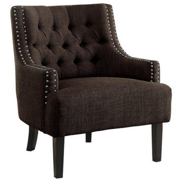 Lexicon Charisma Upholstered Accent Chair in Chocolate