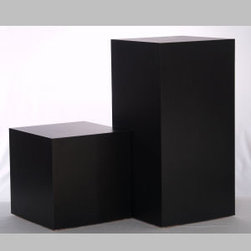Black Laminate Rectangular Pedestals - Furniture