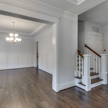 Main Foyer w/Tray Ceiling, Large Newell Post w/White Oak Balusters