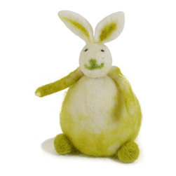 Shea's Wildflower - 6" Overstuffed Wool Bunny - Wreaths And Garlands