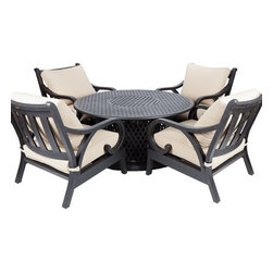 Lombok Gas Fire Pit Chat Group - Outdoor Lounge Sets