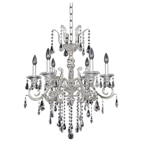 Haydn 6 Light Chandelier, Firenze Clear