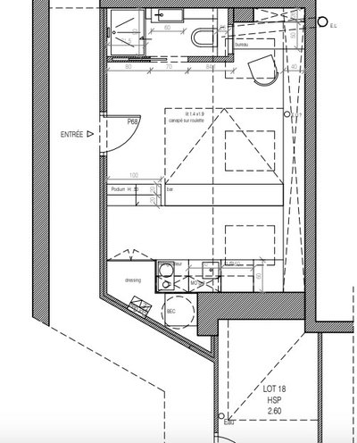 Aménager un petit espace : 2 appartements de 20m 2 sous les toits