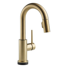 Delta Trinsic Pull-Down Bar/Prep Faucet, Touch2O Technology, Champagne Bronze