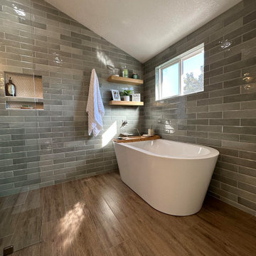 Smaller Primary Bath becomes Luxurious Spa Retreat