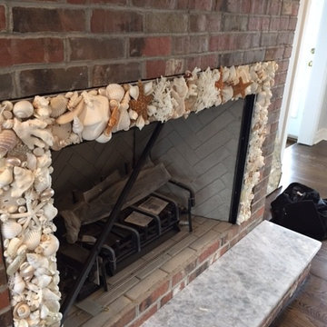 Shell Encrusted Fireplace Surround - Mantoloking, NJ