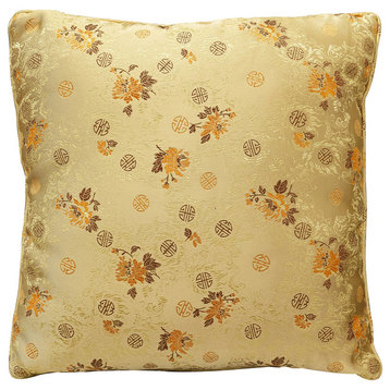 Gold Chinese Silk Pillow (#87)