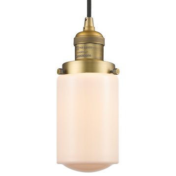Innovations Lighting 201C Dover Dover 5"W Mini Cord Hung Pendant - Brushed