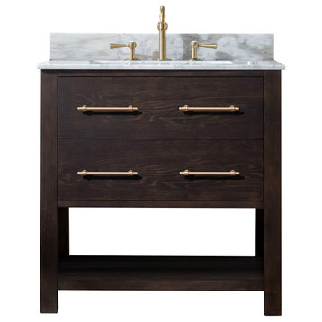 Windwood 36" Bathroom Vanity, Brown Oak