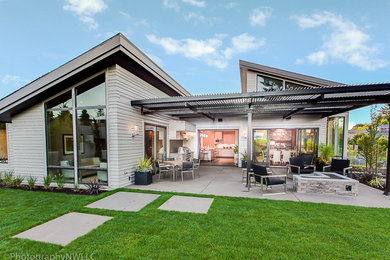 Example of a trendy exterior home design in Portland