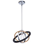 Artcraft Lighting - Cosmic CL15111 Pendant - The "Cosmic Collection" introduced by designer Cobi Ladner (CobiStyle) is definitely a trendsetter. It features a tri tone mixture of dark bronze, chrome and satin brass. The rings can be adjusted to a desired position. Many sizes available. (Comes with extra rods for height adjustment and hangstraight for sloped ceilings)