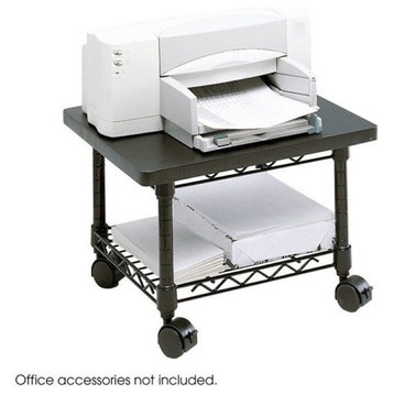Scranton & Co Under-Desk Printer Stand in Black