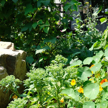 Rustic Peastone Patio & Garden - World's End, Hingham