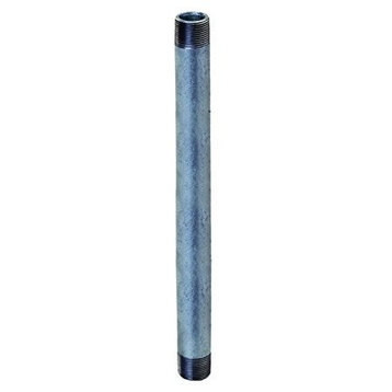 24" Long Pre-Cut Galvanized Steel Pipe With 3/8" Nominal Size Diameter