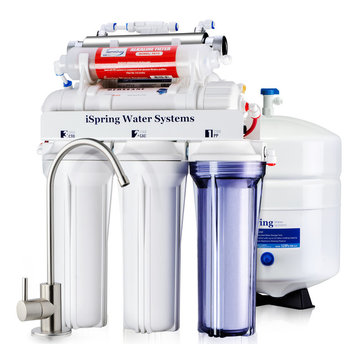 iSpring 7-Stage 75 GPD UV Alkaline Reverse Osmosis Water System