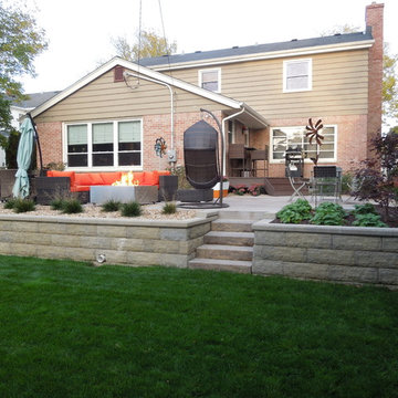 Back Yard Renovation with Living Area, Patio, Fire Pit