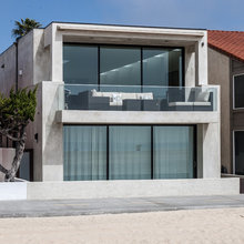 narrow beachfront home with deck