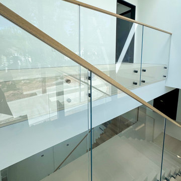 Project #126 | Contemporary Staircases with Integrated LEDs & Glass Railing